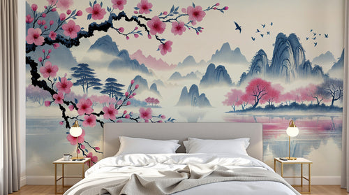 Design A0320 — Papier peint Cerisier en Fleurs — Novomur