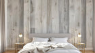 Design A0335 — Papier peint Bois Rustique Blanchi — Novomur