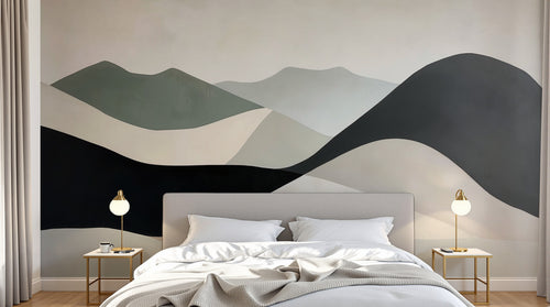Design A0346 — Papier peint Paysage Montagne Minimaliste - Collection 2 — Novomur