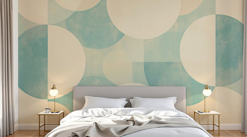 Design A0432 — Papier peint Art Abstrait Bauhaus Coloré - Collection 1 — Novomur