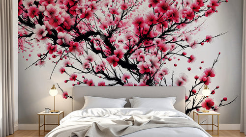 Design A0487 — Papier peint Cerisier Rose — Novomur