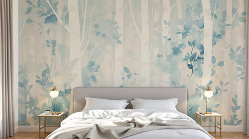 Design A0940 — Papier peint Forêt Bouleaux — Novomur