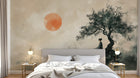 Design A0991 — Papier peint Asie Encre Noire Montagne — Novomur
