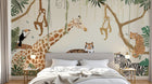 Design B023 — Papier peint Safari illustration plate vectorielle saturee — Novomur
