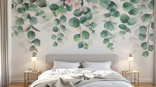 Design C0828 — Papier peint Eucalyptus Botanique Sauge — Novomur