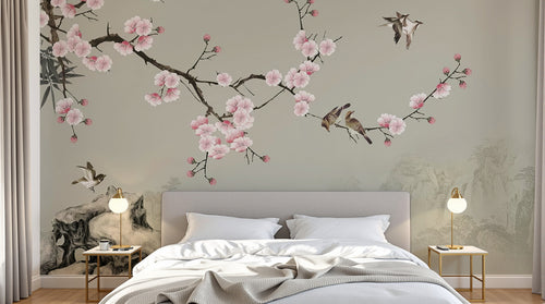 Design C0919 — Papier peint Cerisier en Fleurs — Novomur
