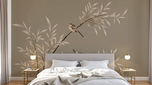 Design C0921 — Papier peint Magnolia & Oiseaux — Novomur