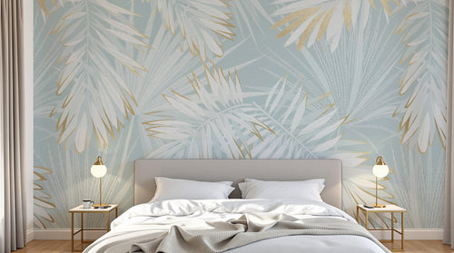 Design D0052 — Papier peint Palmier Tropical Vert - Collection 3 — Novomur