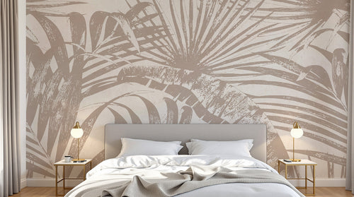 Design D0340 — Papier peint Palmier Tropical Vert - Collection 2 — Novomur