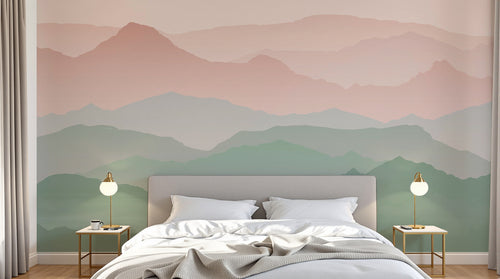 Design D0438 — Papier peint Paysage Montagne Minimaliste - Collection 1 — Novomur