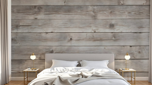 Design D0888 — Papier peint Bois Rustique Blanchi — Novomur