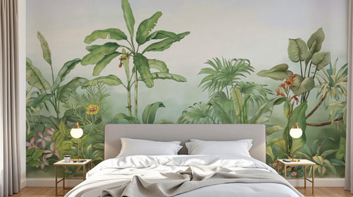 Design E0285 — Papier peint Palmier Tropical & Jungle Dense — Novomur