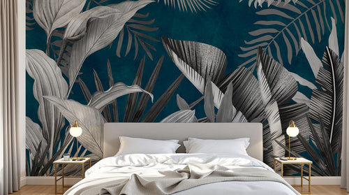 Design F0153 — Papier peint Palmier Tropical Vert - Collection 2 — Novomur