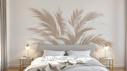 Design F0250 — Papier peint Palmier Tropical Vert - Collection 1 — Novomur