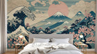 Design F0343 — Papier peint Mont Fuji et Hokusai — Novomur