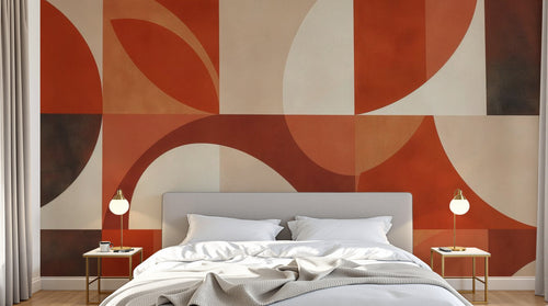 Design F0678 — Papier peint Art Abstrait Bauhaus Coloré - Collection 1 — Novomur