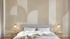 Design F0680 — Papier peint Art Abstrait Bauhaus Beige - Collection 2 — Novomur