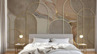 Design F0738 — Papier peint Art Abstrait Bauhaus Beige - Collection 1 — Novomur