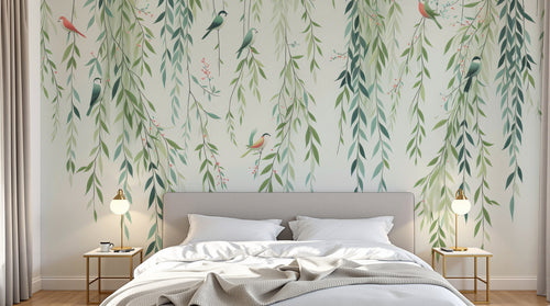 Design F0863 — Papier peint Magnolia & Oiseaux — Novomur