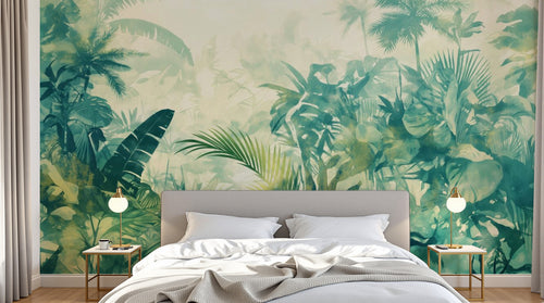 Design F0937 — Papier peint Palmier Tropical & Jungle Dense — Novomur