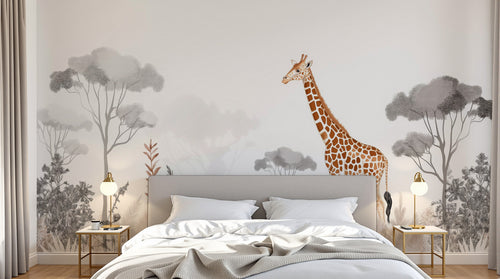 Design F0979 — Papier peint Safari Savane Aquarelle — Novomur