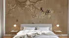 Design FC026 — Papier peint Chinoiserie prunier en fleurs et oiseaux — Novomur