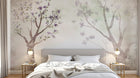 Design FC176 — Papier peint Arbres en fleurs violettes pastel doux — Novomur