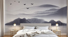 Design FC350 — Papier peint Paysage encre sumi-e montagnes barque — Novomur