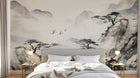 Design FC570 — Papier peint Pins montagnes brumeuses style chinois — Novomur