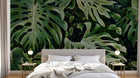 Design L0376 — Papier peint Monstera gros plan photo realiste — Novomur