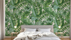 Design L0943 — Papier peint Pattern palmes vert vif repete — Novomur