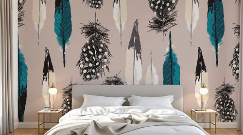 Design SD0063 — Papier peint Plumes — Novomur