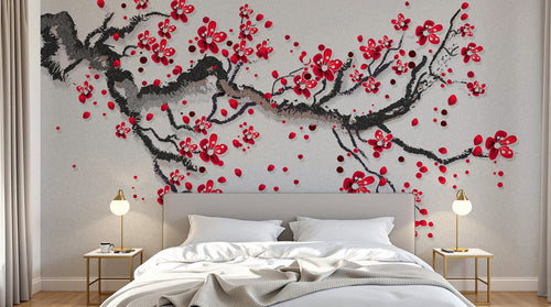 Design SD0171 — Papier peint Cerisier en Fleurs — Novomur