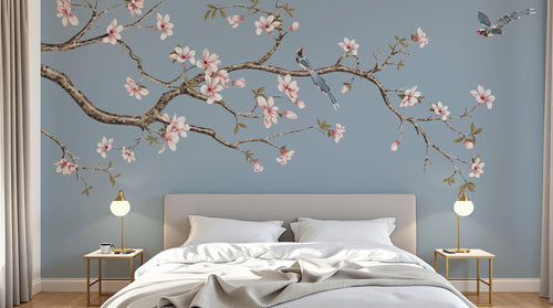 Design SD0466 — Papier peint Cerisier Rose — Novomur