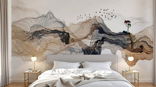 Design SD0472 — Papier peint Paysage Montagne Réaliste — Novomur
