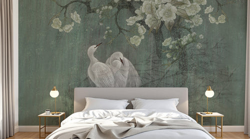 Design SD0551 — Papier peint Magnolia & Oiseaux — Novomur