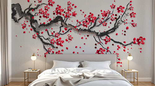 Design SD0811 — Papier peint Cerisier en Fleurs — Novomur