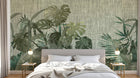 Design SK0055 — Papier peint Palmier Tropical Vert - Collection 2 — Novomur