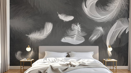 Design SK0123 — Papier peint Plumes — Novomur