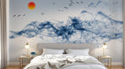 Design SK0162 — Papier peint Asie Encre Bleue — Novomur