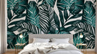 Design SK0671 — Papier peint Palmier Tropical Vert - Collection 2 — Novomur