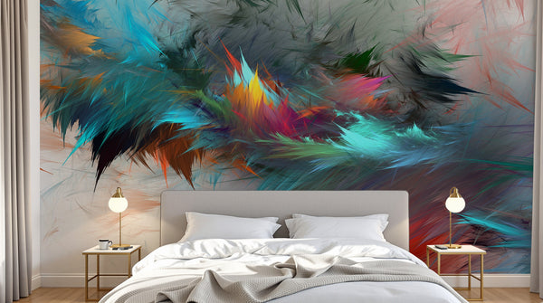 Papier peint Plumes - Sur mesure