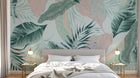 Design SK0817 — Papier peint Palmier Tropical Vert - Collection 2 — Novomur