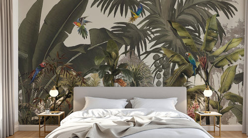 Design SL0006 — Papier peint Palmier Tropical & Jungle Dense — Novomur