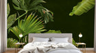 Design SL0026 — Papier peint Feuillage tropical fond vert sombre — Novomur
