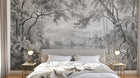 Design SL0057 — Papier peint Paysage tropical gravure ancienne riviere — Novomur