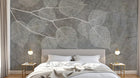 Design SL0168 — Papier peint Branche feuilles transparentes blanches gris — Novomur
