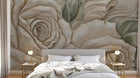 Design SL0189 — Papier peint Roses creme relief 3D peint main — Novomur