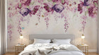 Design SL0202 — Papier peint Pivoines glycine cascade rose violet — Novomur