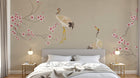 Design SL0203 — Papier peint Grues japonaises cerisier rose pastel — Novomur